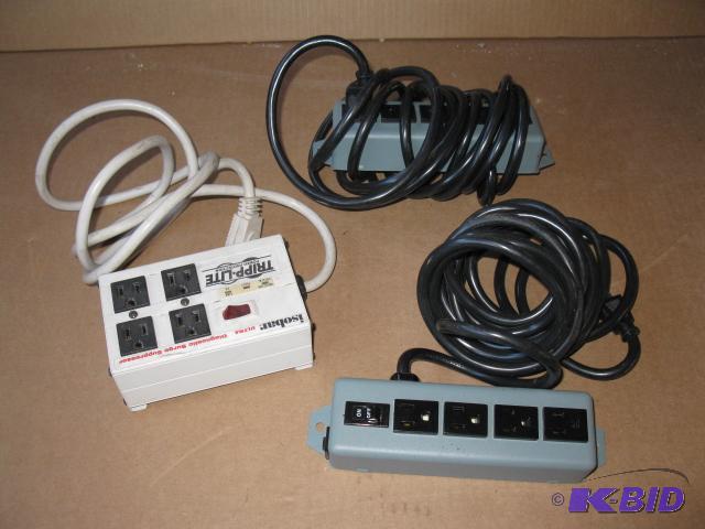 lot 23 image: 3 multi-plug surge protectors...
