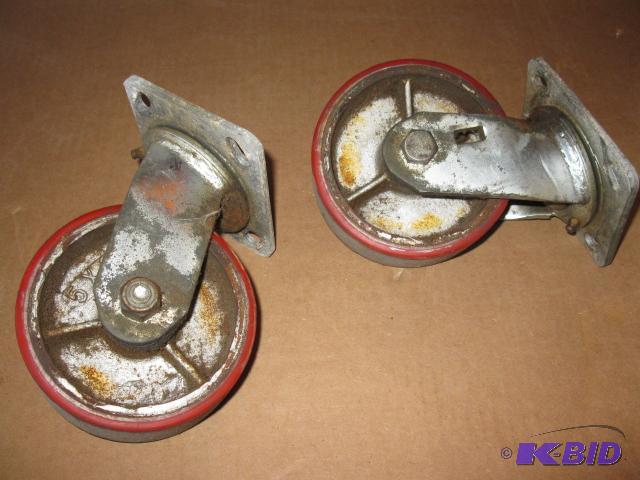 lot 39 image: Large casters 6 inch, qty 2...