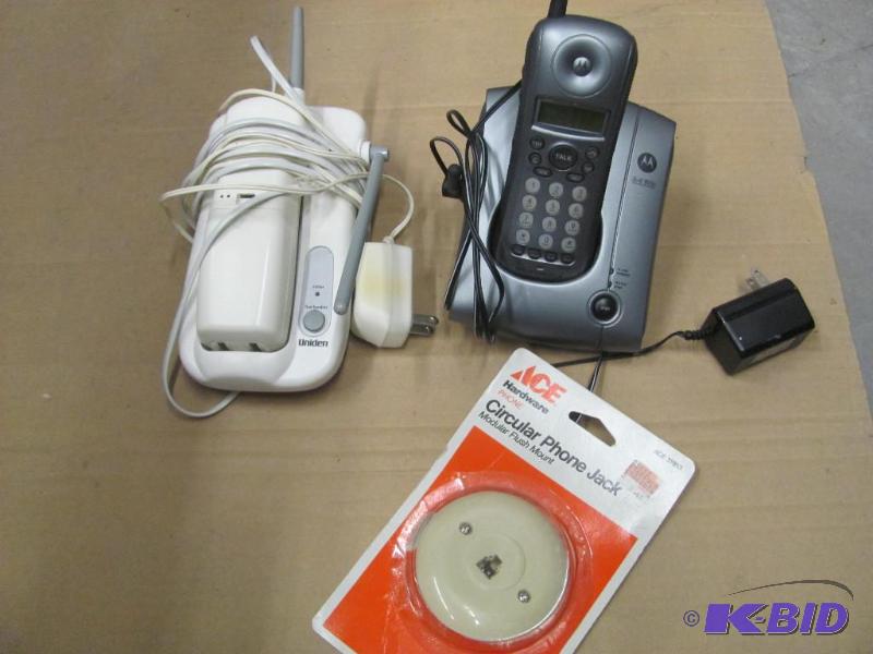 lot 101 image: Two (2) Cordless Phones and NEW Circular Phon...