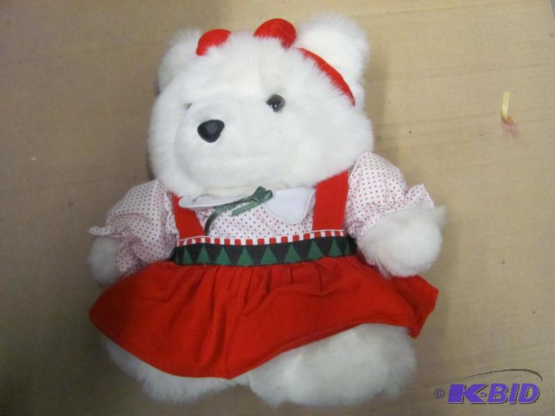 lot 136 image: 1995 Dayton-Hudson Collectible Santa Bear. Ap...