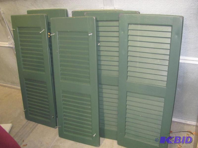 lot 148 image: Six (6) Matching Plastic Window Shutters. Cur...
