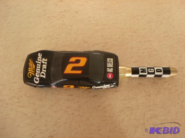 RARE Plastic Rusty Wallace  Miller Genuine Draft keg tap handle 124 scale car.