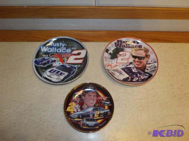 3 Rusty Wallace Collector Plates
