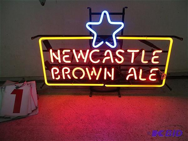 Newcastle Brown Ale Neon. Works. Measures 17...