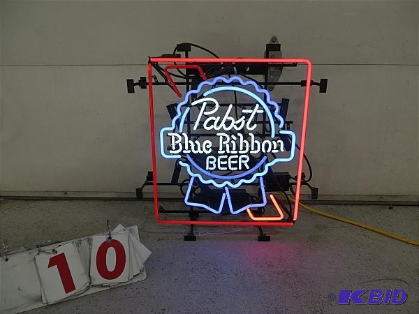 Pabst Blue Ribbon Beer Neon. Lights up, but f...