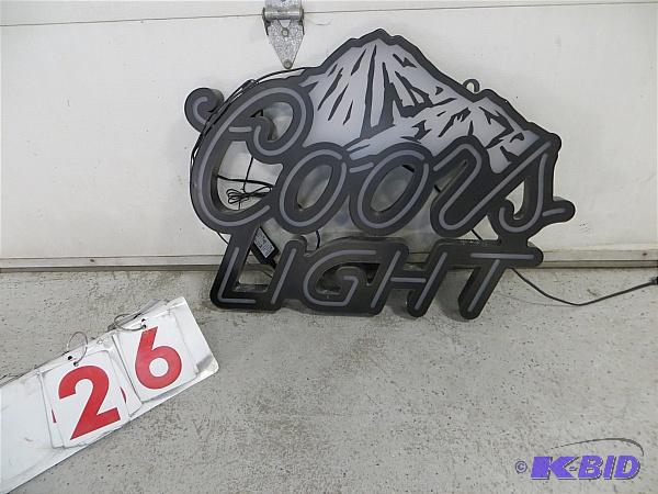 Coors Light lighted sign. Does not light. 20&...
