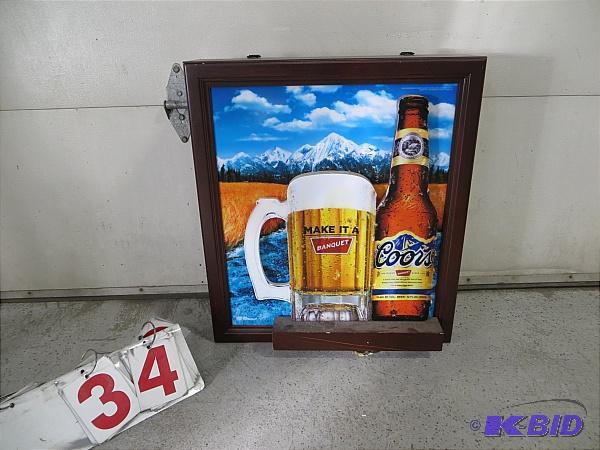 Coors Banquet Beer lighted Wooden Sign. Does ...
