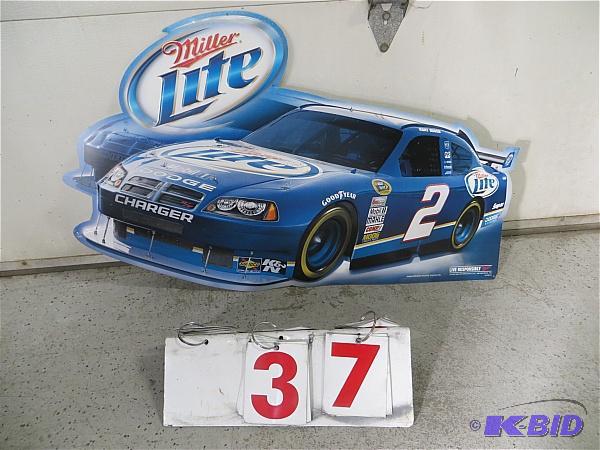 Miller Lite&nbsp#2 Dodge Charger Metal Sign....