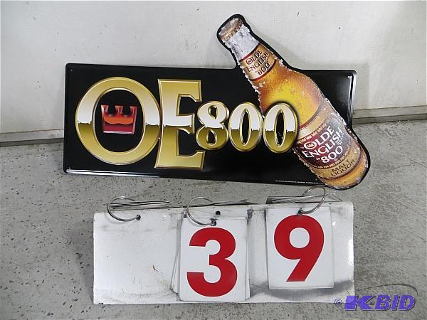 Old English 800 Metal Sign. 26&quotW x 14&qu...