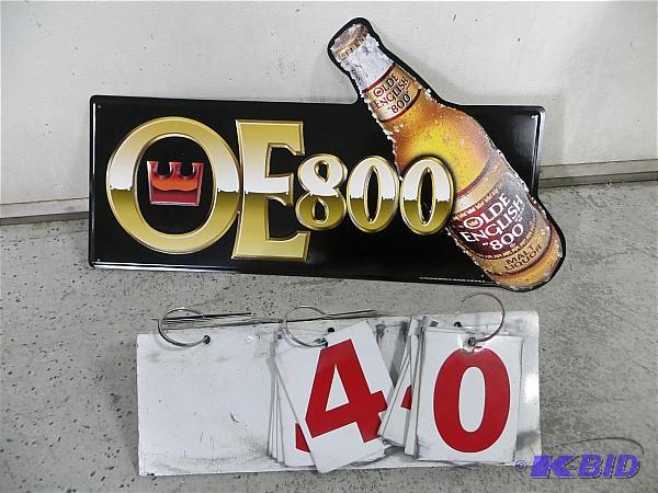 Old English 800 Metal Sign. 26&quotW x 14&qu...