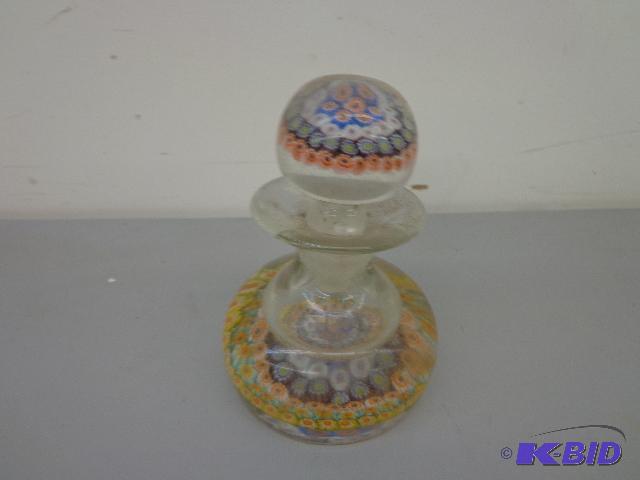 Millefiori Paperweight Decanter Millefiori Pa...