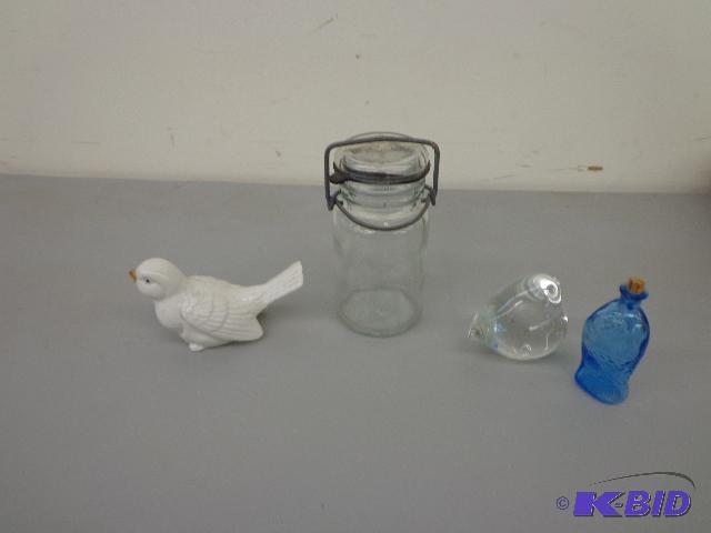 Assorted Glassware Glass &amp Ceramic Figuri...