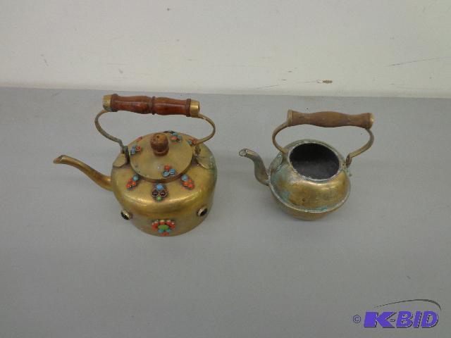 Brass Teapots 2 Small Teapots 1 - 5 12&quot...