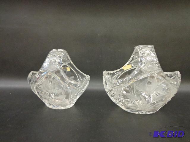 Polish Lead Crystal Baskets 2 crystal Baskets...