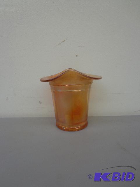 Glass Vase Possible Carnival or Depression Gl...