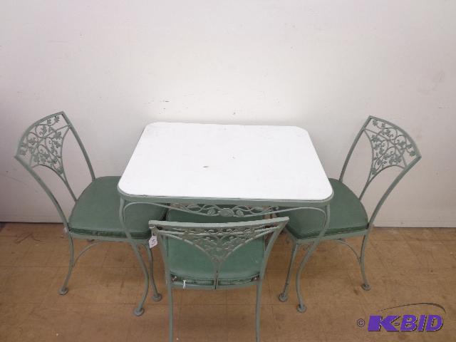 Table and Chair Set 3 Rod Iron Chairs &nbsp ...