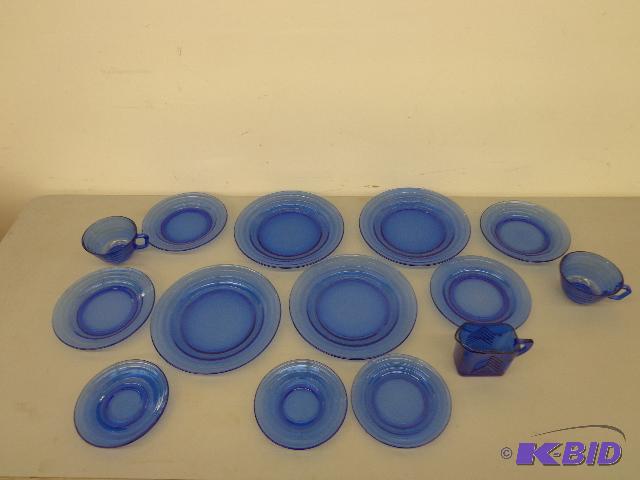 Cobalt Glass Dishes Glass Plates 7&quot Sauc...