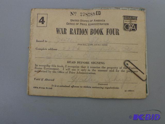 War Ration Coupon Book Coupon Book Nice Condi...