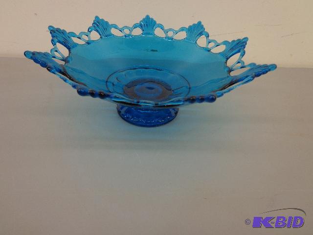 Decorative Blue Bowl Gorgeous Blue Glass - Po...