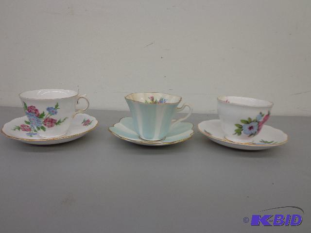 China Cups &amp Saucers 3 - 2 12&quot Bone...