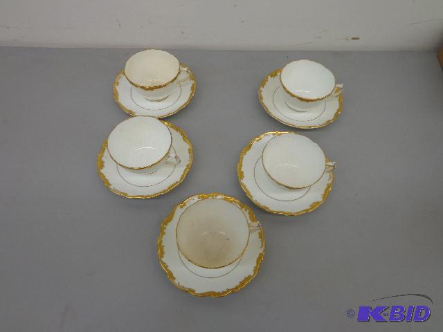 Bone China Cups &amp Saucers 5 - 2 12&quot...