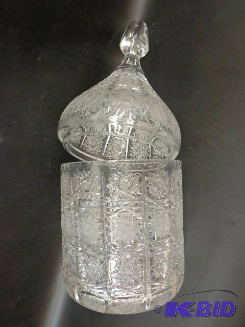 Stunning Crystal Canister Cut Crystal Candy C...