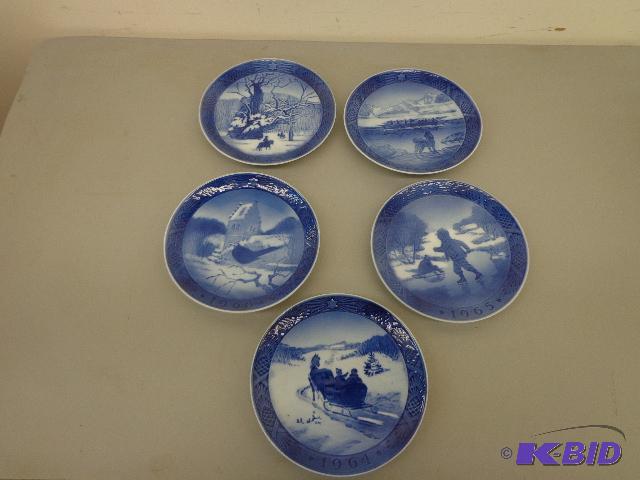 Danish Dishes Set of 5 7&quot Diameter Dated...