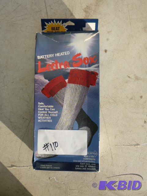lot 110 image: Battery Heated Lectra Socks...