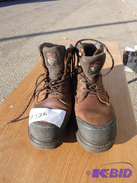 lot 126 image: Survivors Waterproof Steel Toe Boots Size 10...