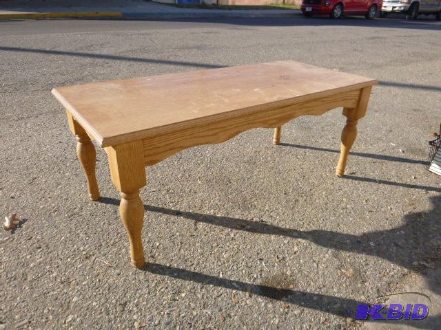 lot 127 image: Oak Coffee Table 17" X 41" X 18&quo...