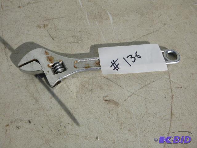 lot 136 image: 10" Pittsburgh Adjustable Wrench...