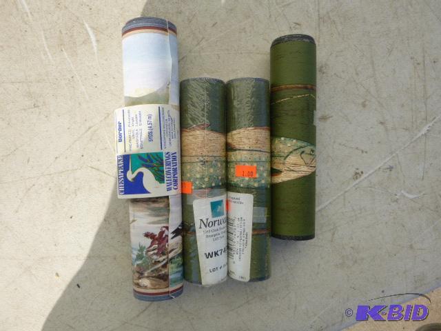 lot 175 image: Four Rolls of Borders 3 fish and 1 ducks....