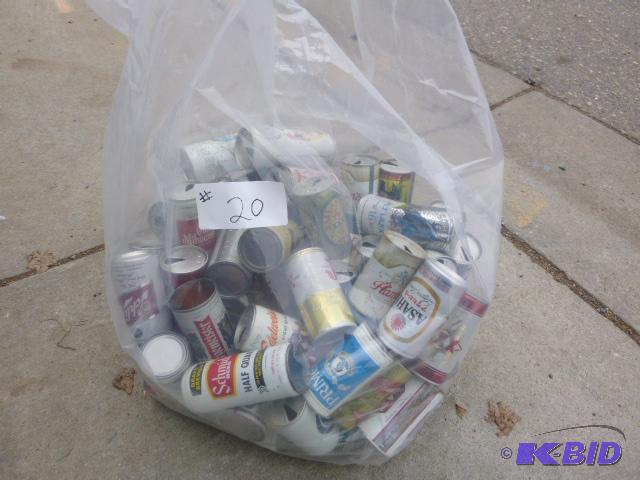 lot 20 image: Beer Can Collection Cans are empty....