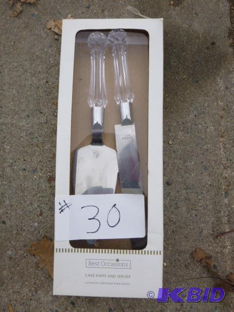 lot 30 image: Best Occasion Cake Knife and Server Set...