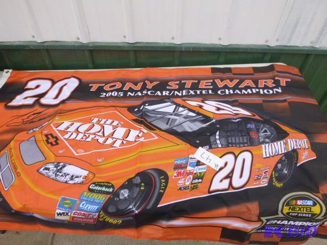 lot 47 image: Tony Stewart Banner 36" X 60"...