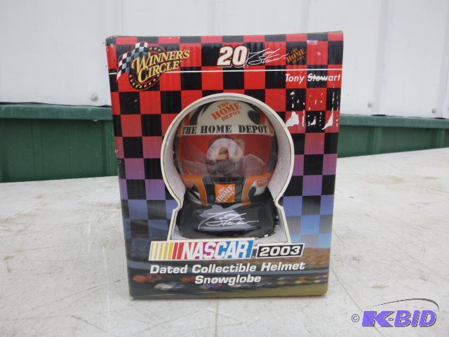 lot 48 image: NASCAR 2003 Collectible Helmet Snow Globe...