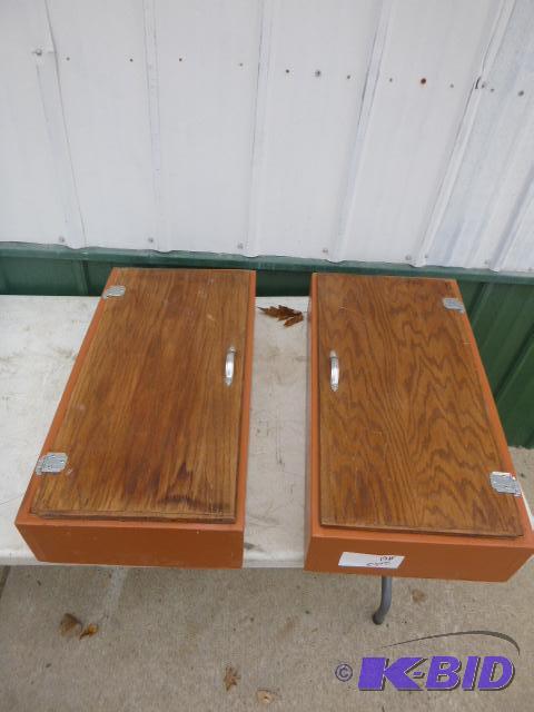 lot 61 image: Two Wood Cabinets 27" X 14" X 6&quo...