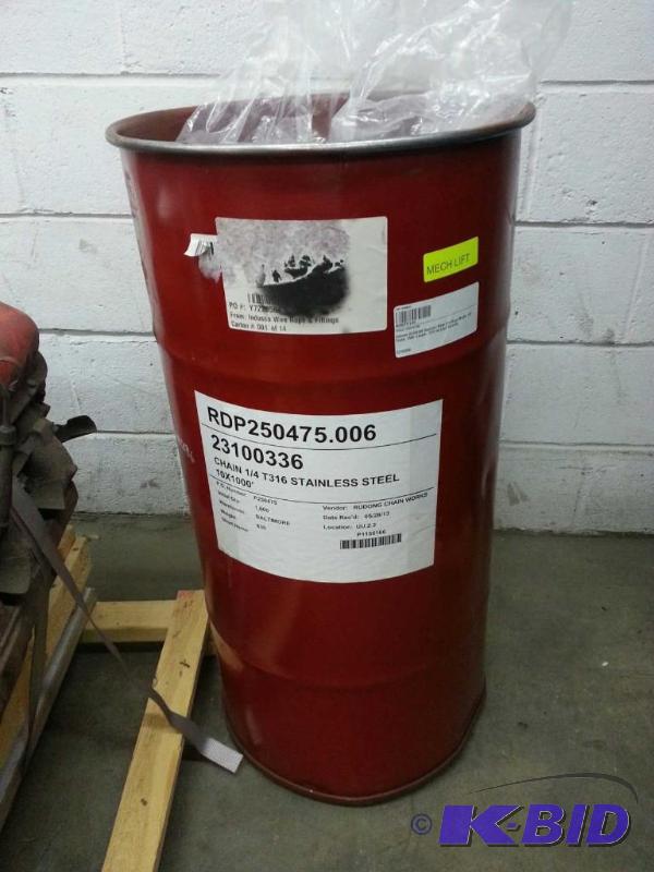 lot 2 image: Industrial Chain - Indusco 23100336 Stainless Steel 316 chain
