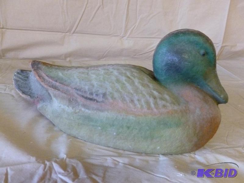 lot 10 image: Vintage paper machete mallard duck decoy that...