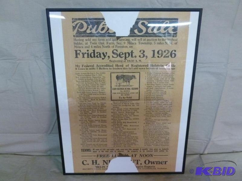 lot 108 image: Antique Dan Luchsinger&nbspAuctioneer metal ...