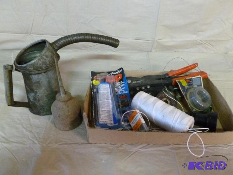 lot 126 image: This lot consists of vintage oil cans, large ...