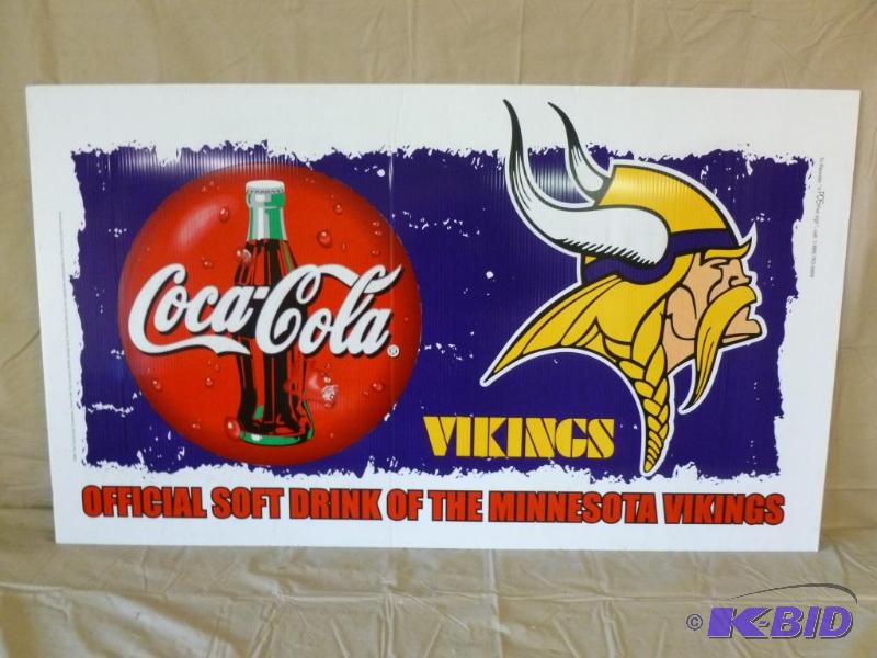 lot 13 image: Large Coca-Cola - Minnesota Vikings double si...