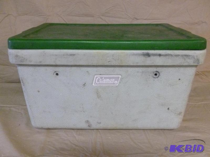 lot 140 image: Coleman heavy gage plastic cooler....