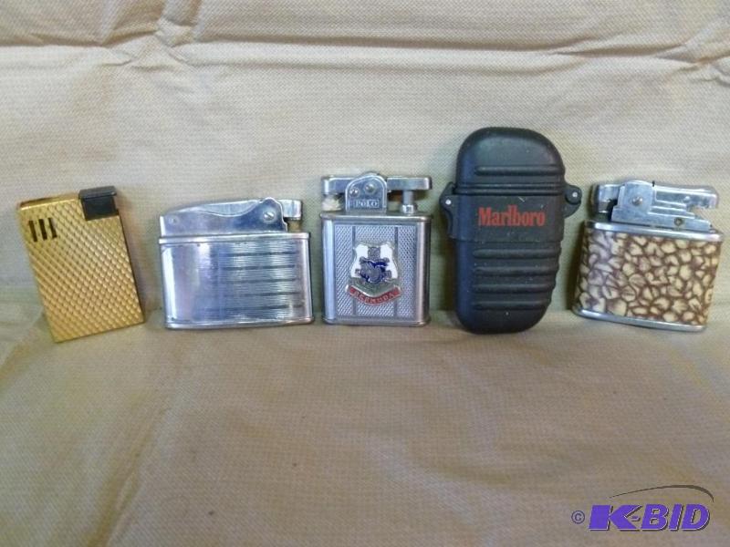 lot 170 image: Lot of five collectible cigarette lighters....