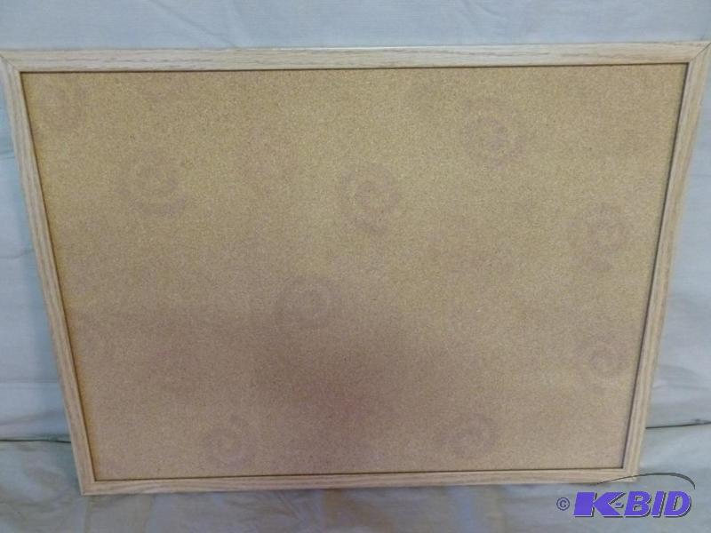 lot 205 image: Nice wood framed cork board that measures 16 ...