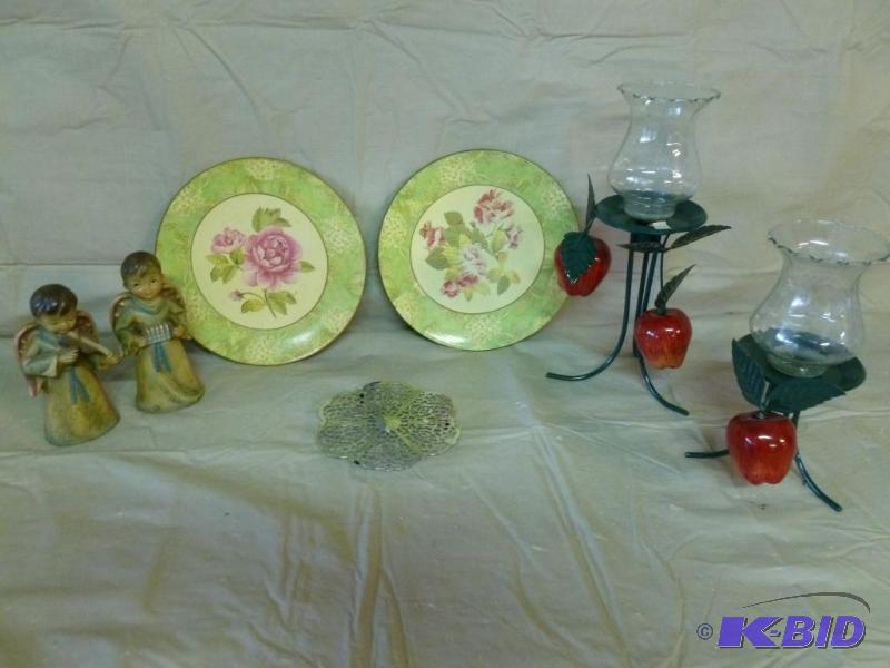 lot 217 image: This lot consists of two metal apple themed c...