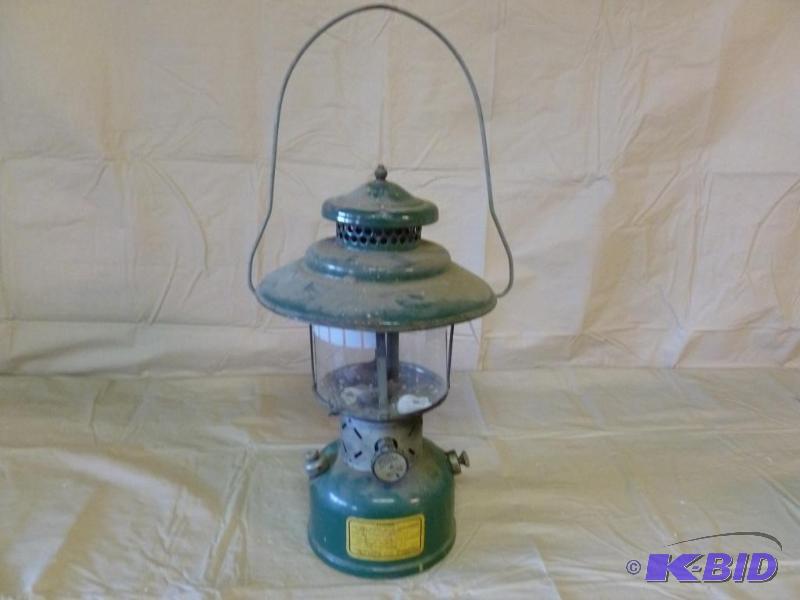 lot 51 image: Vintage Coleman double mantle lantern model 4...