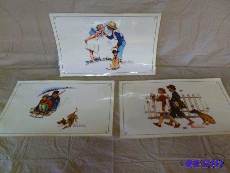 lot 97 image: Lot of three collectible Norman Rockwell prin...