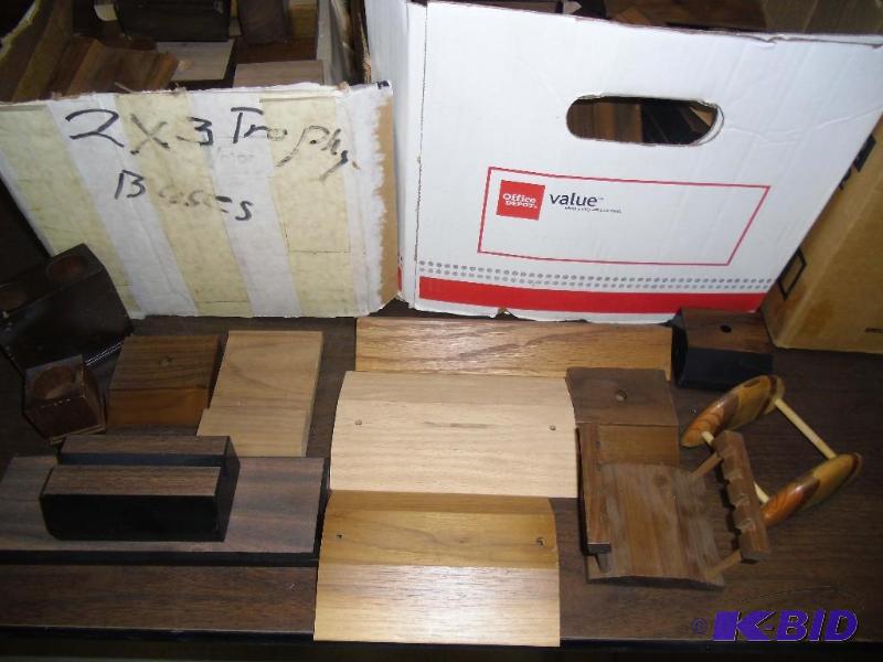 lot 20036 image: Mixed Lot 5 Boxes Trophy Bases, Pen Holders, Business Card Holder, Coaster Holders - NEW