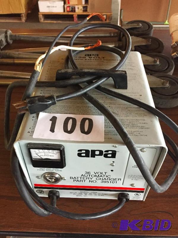 lot 100 image: 36 volt battery charger....